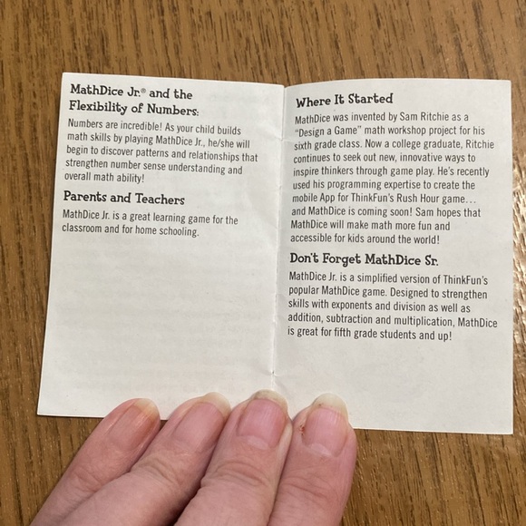 Think Fun Math Dice, Jr Game - Picture 11 of 12